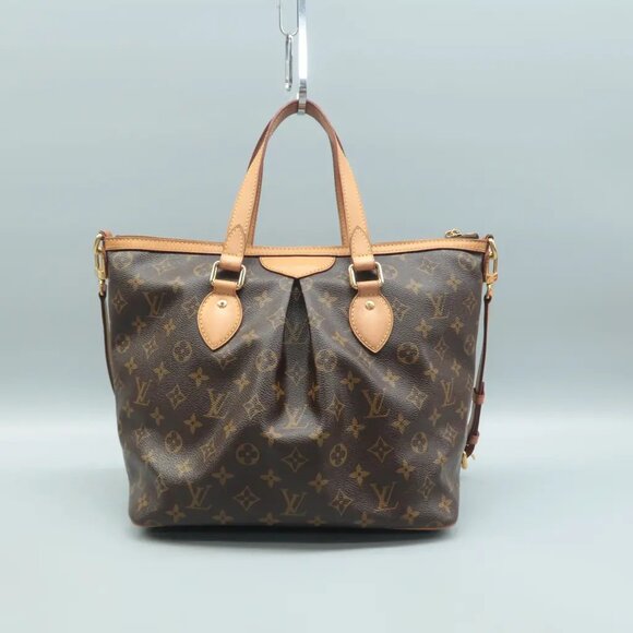 100% Authentic Louis Vuitton Palermo Brown Monogram Canvas Satchel - Picture 2 of 12